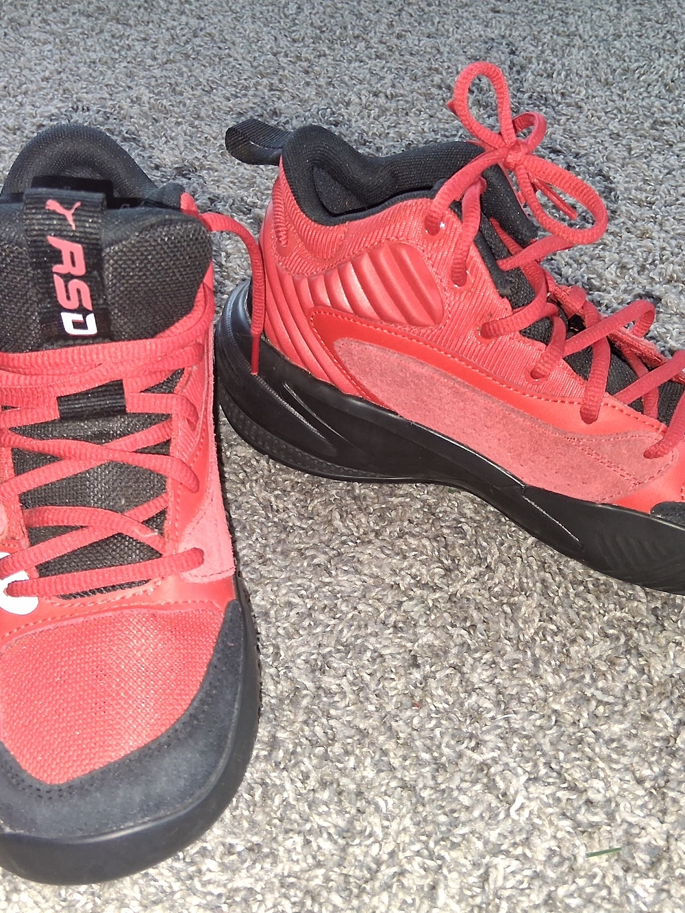 Puma Dreamer Red and Black Athletic Sneakers